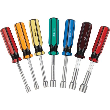 All-Source Metric 3 In. Solid Shaft Nut Driver Set, 7-Piece 311424